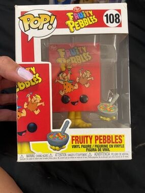 Funko Fruity Pebbles Red Vinyl Pop! Figure with Colorful Cereal Bowl